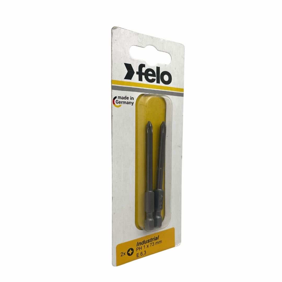 Felo 03201736 Phillips #1 x 73 mm Industrial Bit - 2 Pieces-Liger Tools