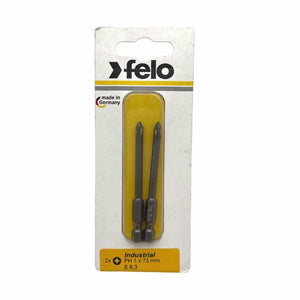 Felo 03201736 Phillips #1 x 73 mm Industrial Bit - 2 Pieces-Liger Tools