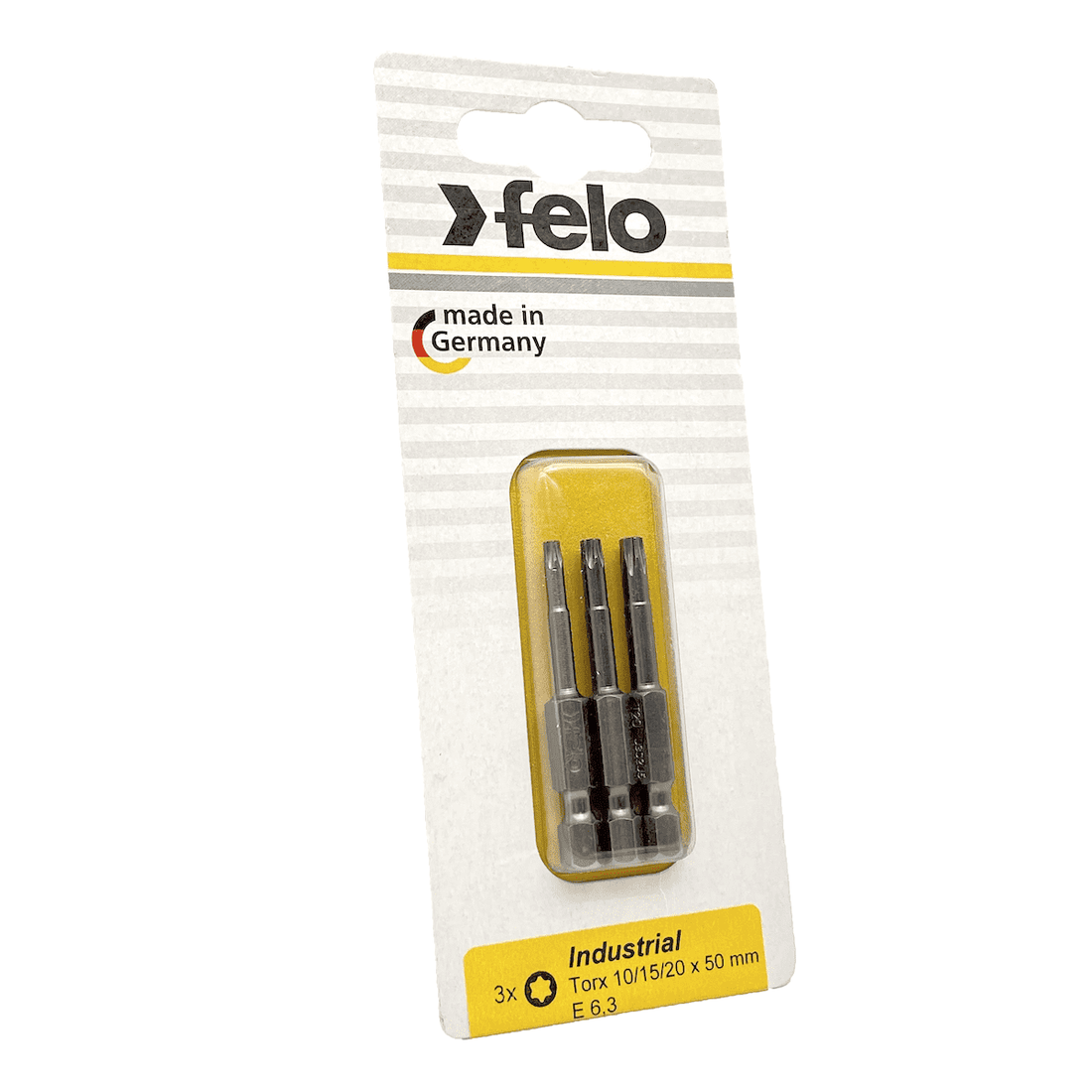 Felo 03693116 Torx T10 / T15 / T20 x 50 mm Industrial Bit - 3 Pieces