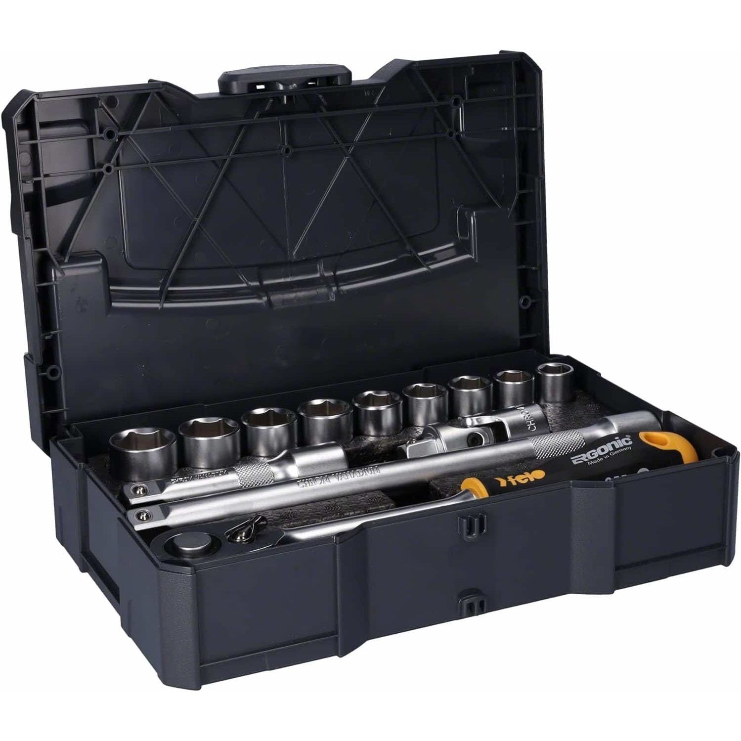 Felo 05681318 ERGONIC Ratchet Set in Systainer, Metric, 1/2" Drive, 13 - 22 mm, 13-pcs-Liger Tools