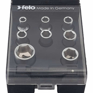 Felo 05798106 - 1/4" Drive Nut Box with 8 Metric Sockets & Adapter-Liger Tools