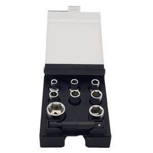 Felo 05798106 - 1/4" Drive Nut Box with 8 Metric Sockets & Adapter-Liger Tools