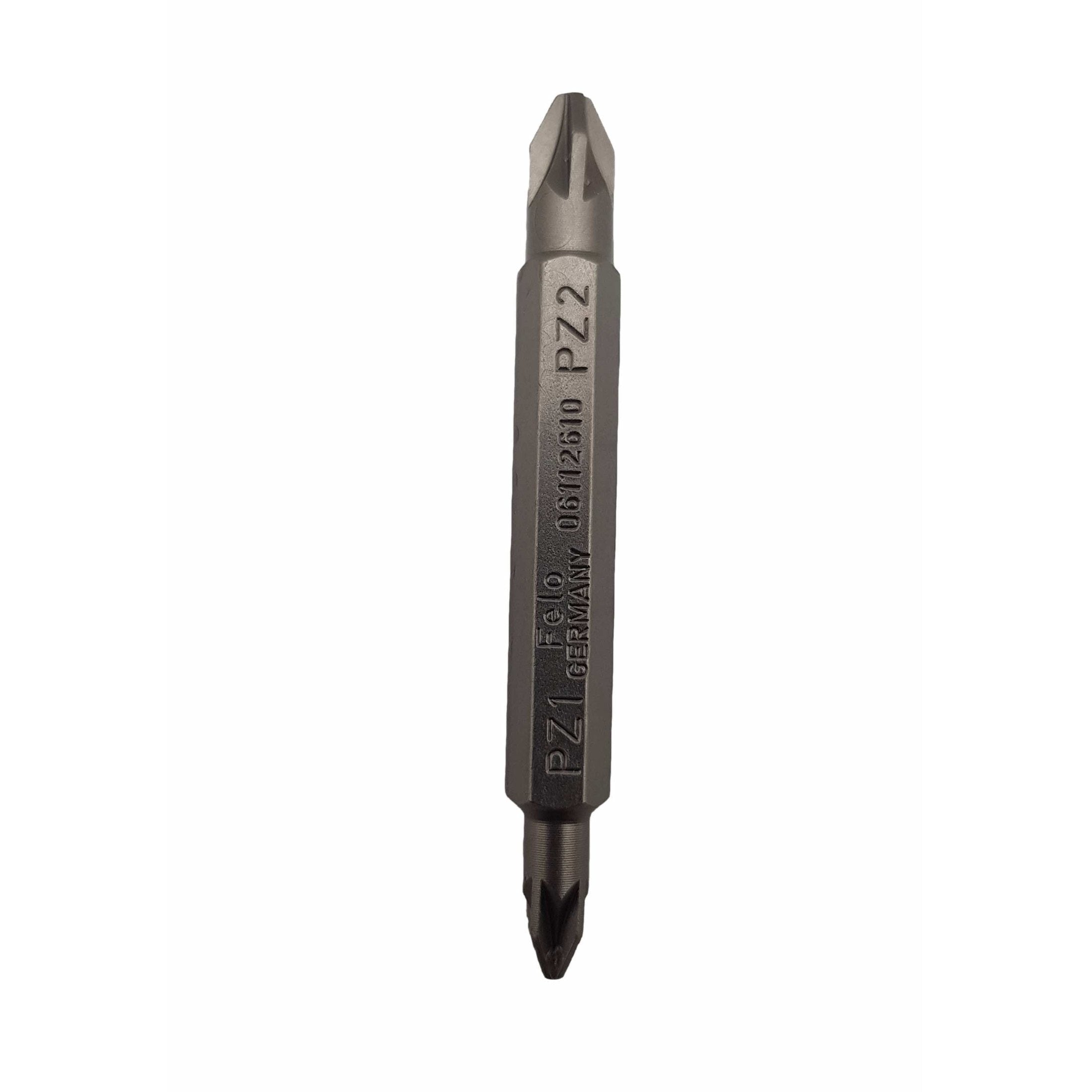 Felo 06112610 Reversible Industrial Bit, Pozidriv PZ 1 - PZ 2 x 60 mm-Liger Tools
