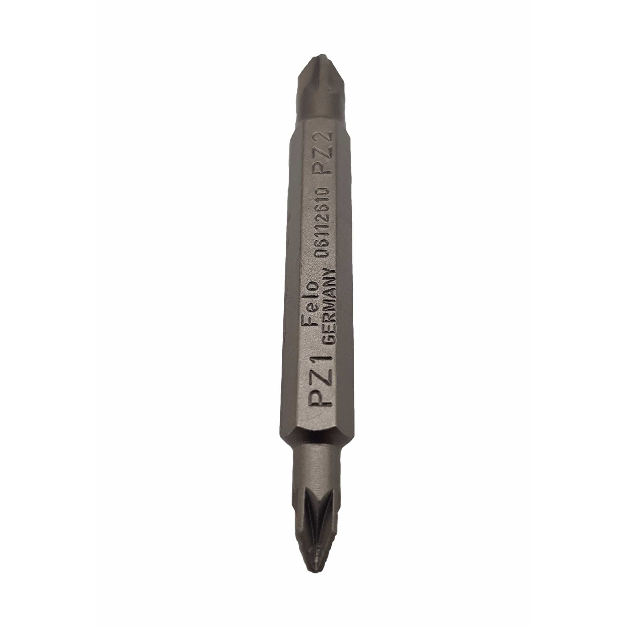 Felo 06112610 Reversible Industrial Bit, Pozidriv PZ 1 - PZ 2 x 60 mm-Liger Tools