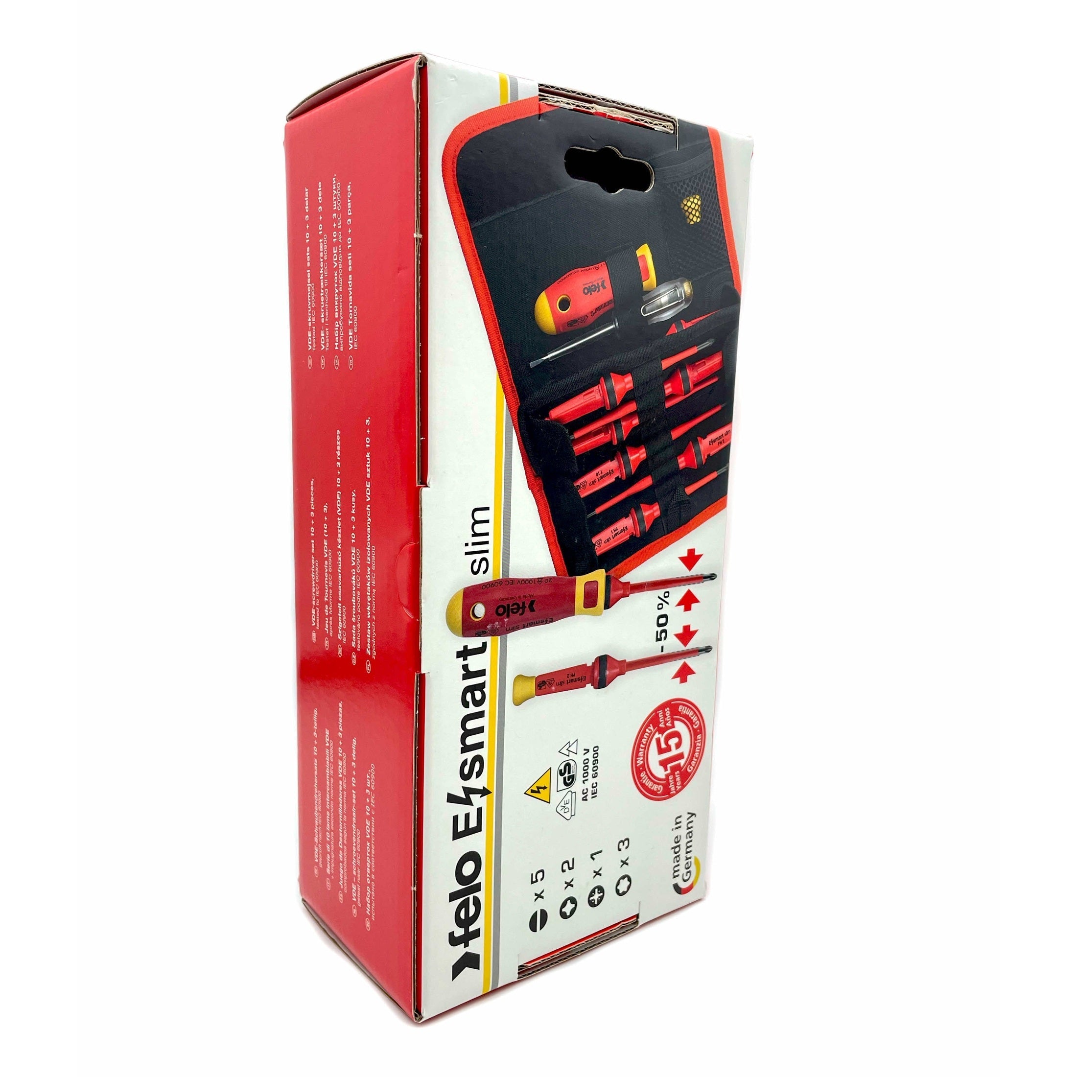 Felo 06381204 Belt bag E-smart slim VDE 13 pcs. SL/PH/PZ/TORX