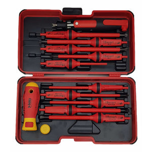 Felo 06391316 XL-Strongbox E-smart VDE Industry, Slotted/Phillips/Pozidriv/Plus-Minus, 13 Pieces-Liger Tools