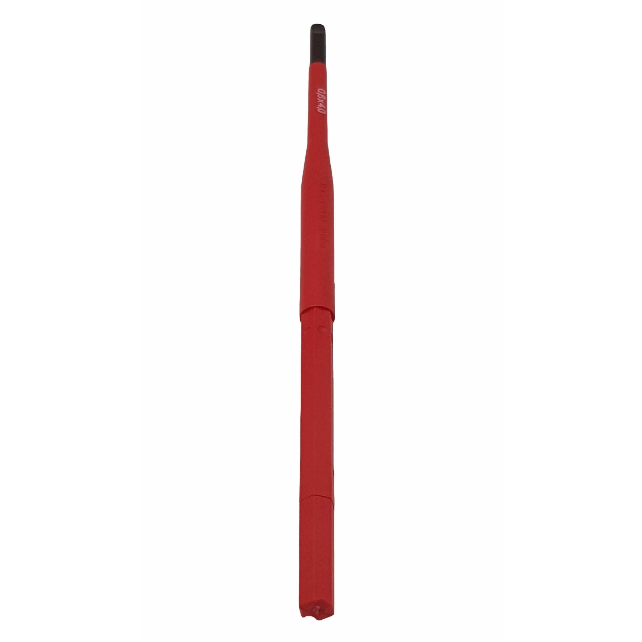 Felo 10004394 VDE Insulated Slim Blade for Torque Limiting Handle, Slotted SL 4.0 x 0.8 x 170 mm