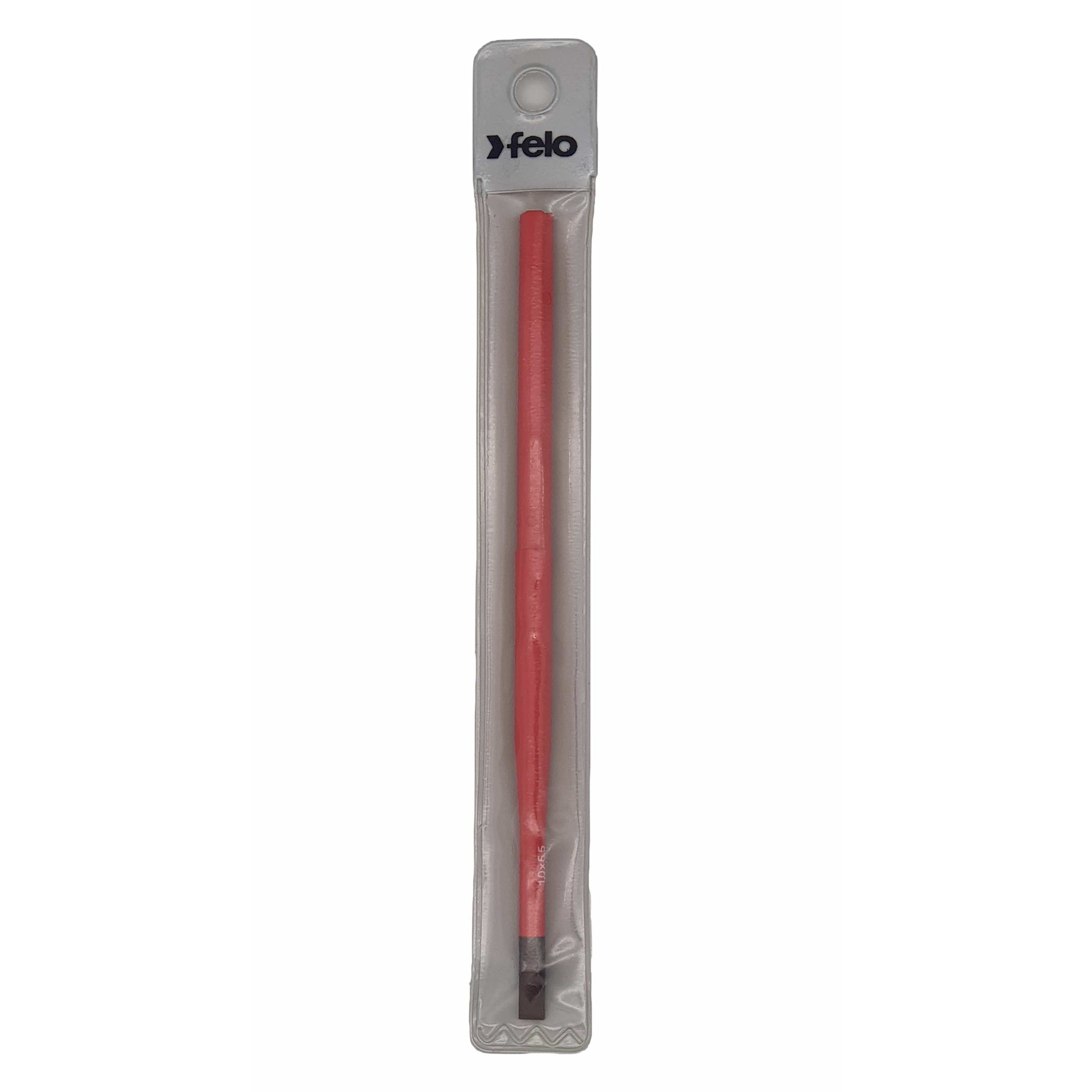 Felo 10055494 VDE Insulated Slim Blade for Torque Limiting Handle, Slotted SL 5.5 x 1.0 x 170 mm