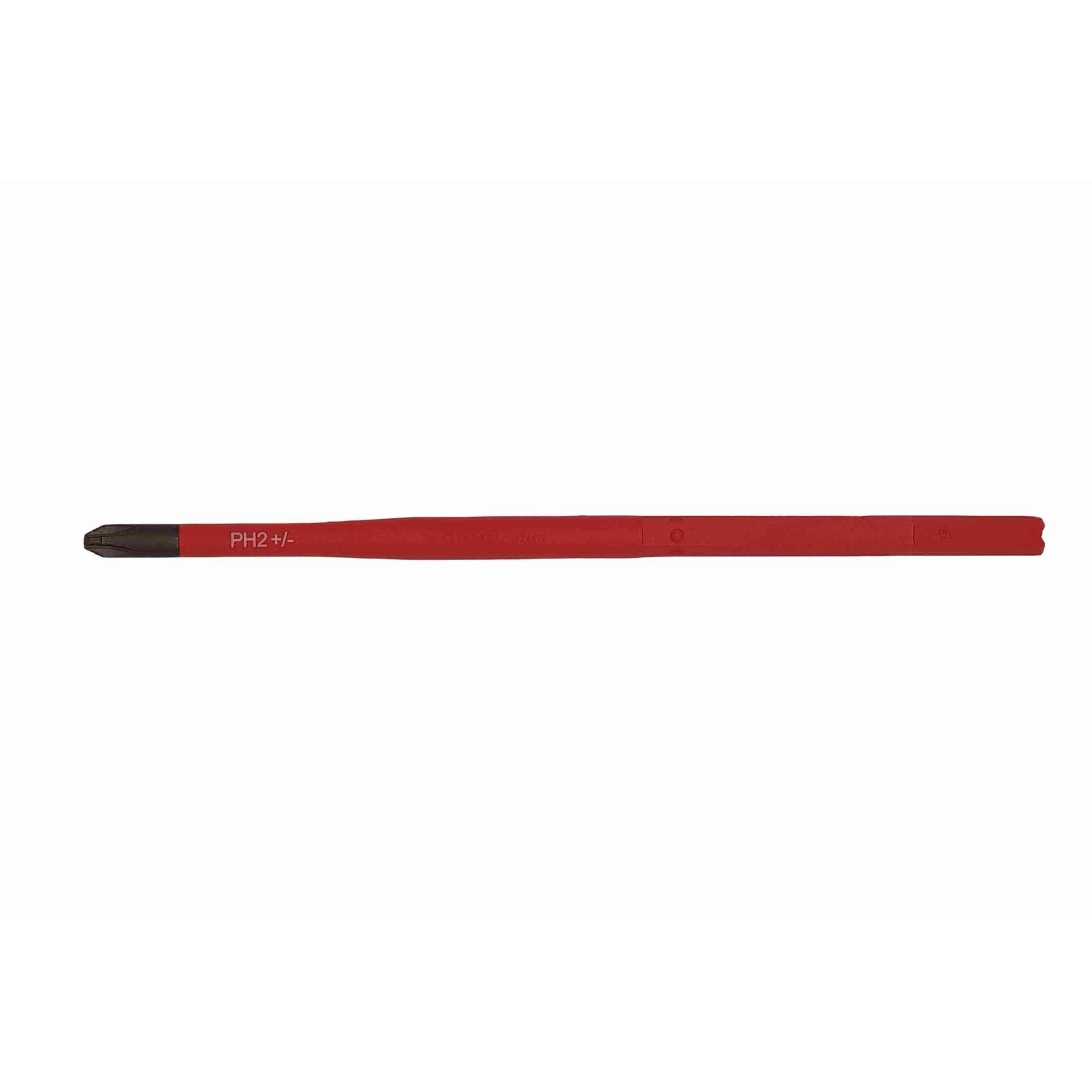 Felo 10620394 VDE Insulated Slim Blade for Torque Limiting Handle, Phillips/Slotted Plus-Minus 2 x 170 mm