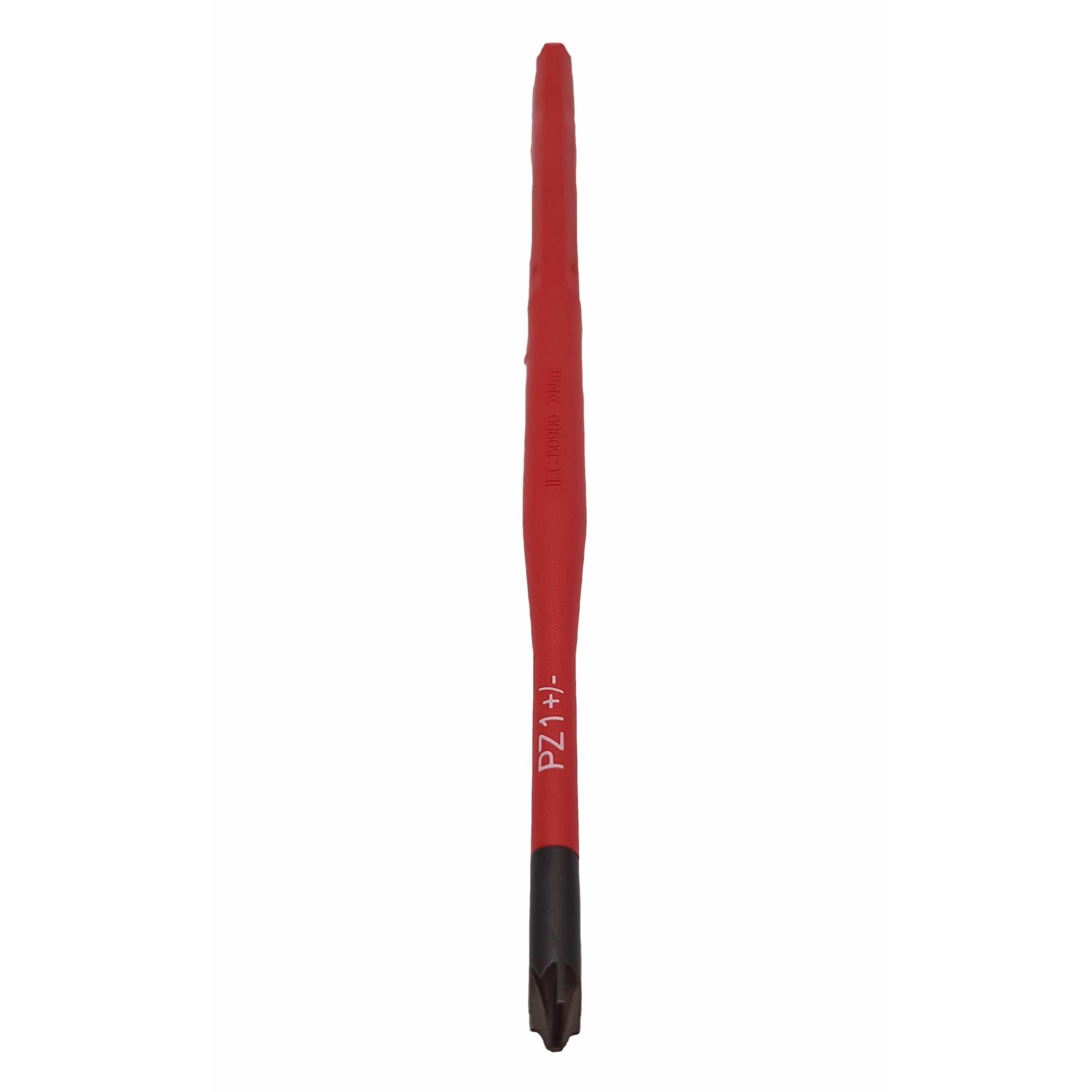 Felo 10710294 VDE Insulated Slim Blade for Torque Limiting Handle, Pozidriv/Slotted Plus-Minus 1 x 170 mm