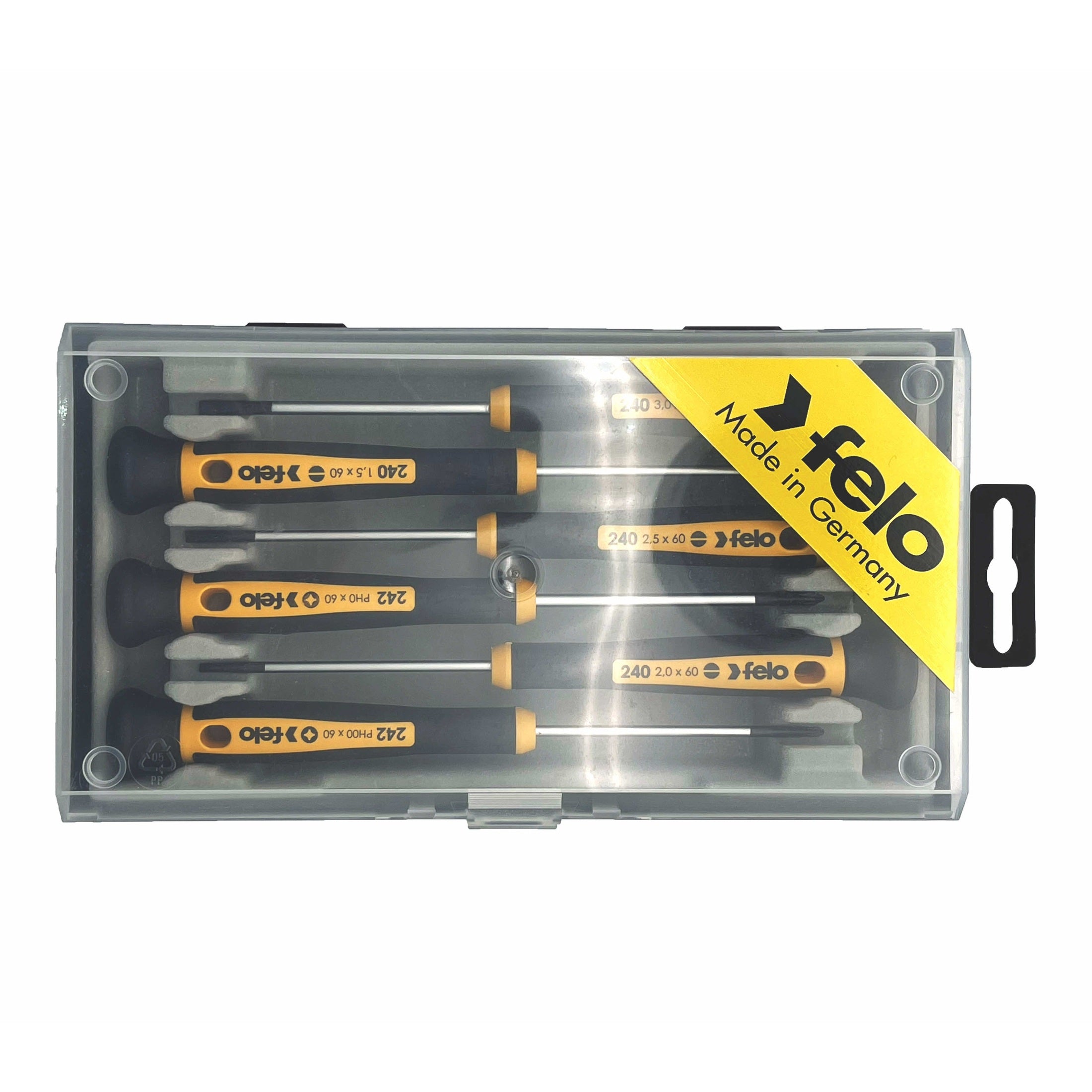 Felo 24096166 6 Piece Slotted & Phillips Precision Screwdriver Set