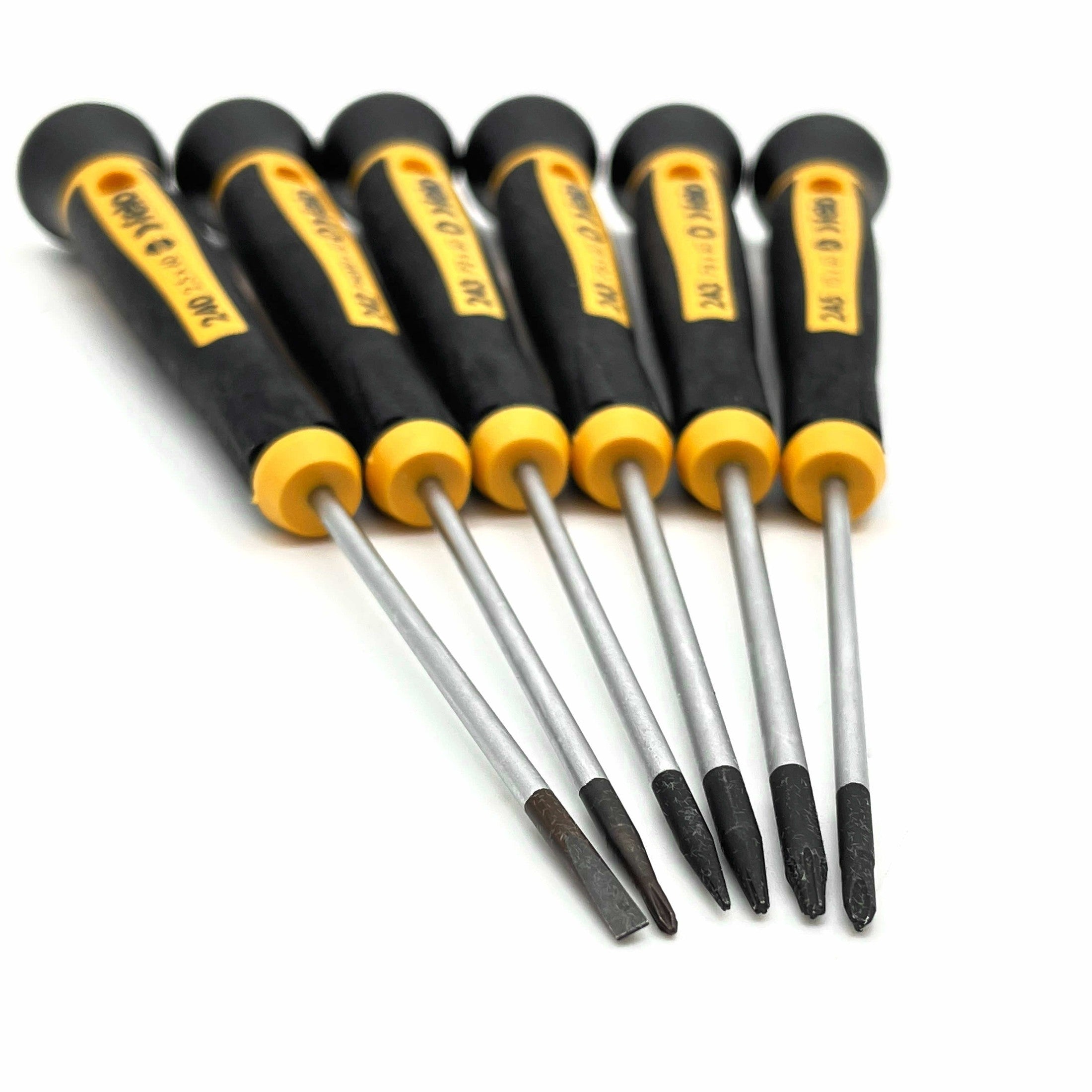Felo 24396166 Precision Screwdriver Set, Slotted, Phillips, Pentalobe, Y-type, 6 Pieces