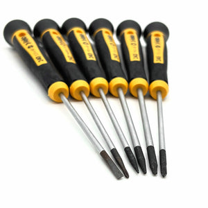 Felo 24396166 Precision Screwdriver Set, Slotted, Phillips, Pentalobe, Y-type, 6 Pieces