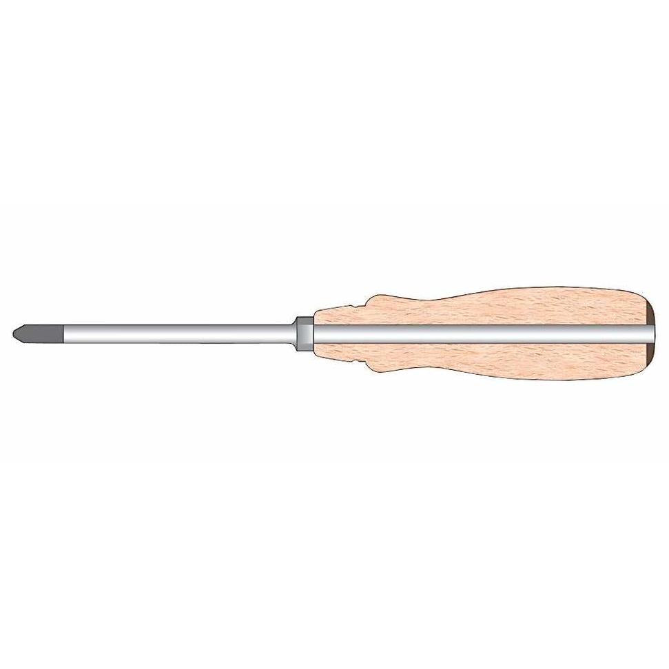 Felo 33504590 Slotted 4.5 x 90mm Wood Handle Screwdriver