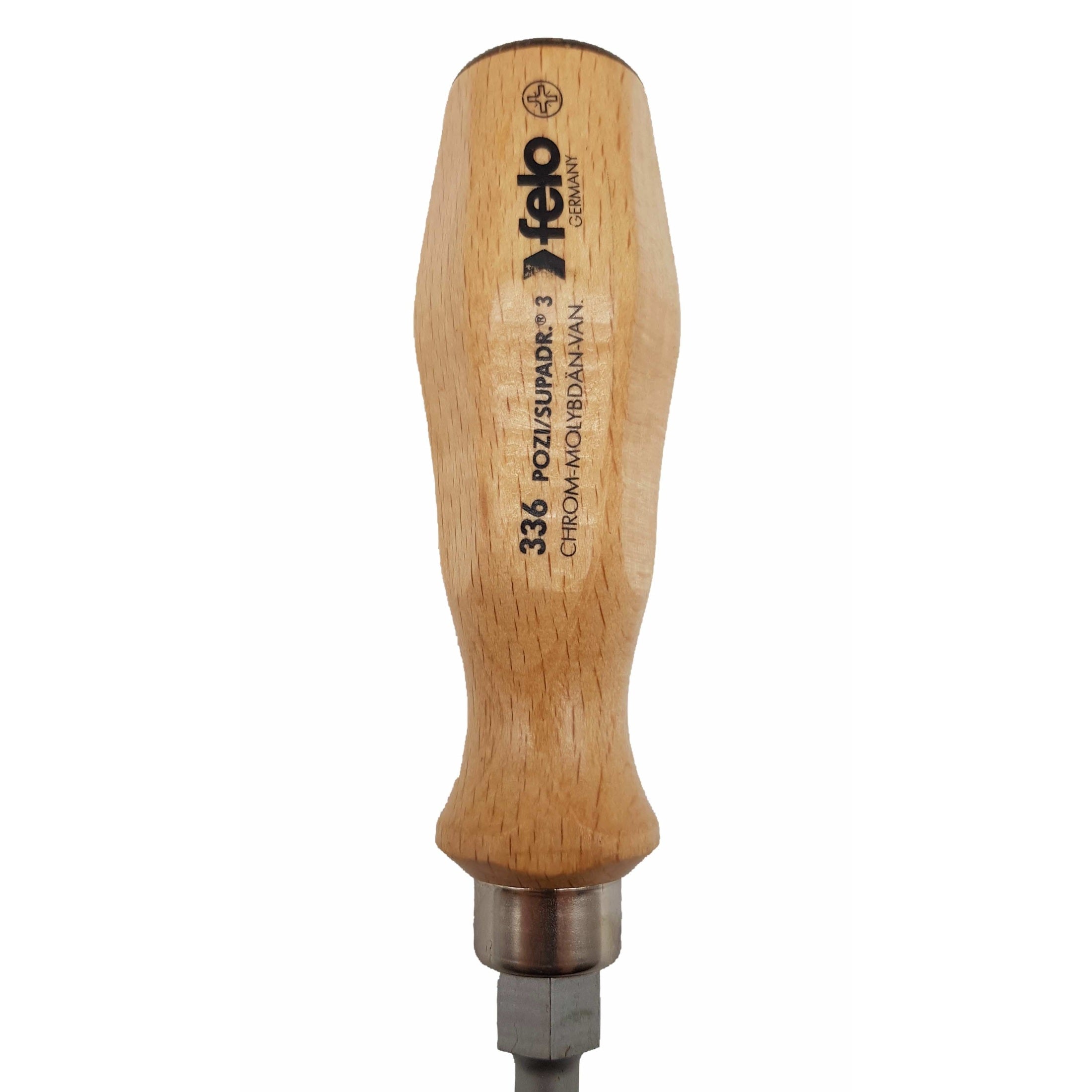 Felo 33630590 #3 x 150mm Wood Handle Pozidriv Screwdriver