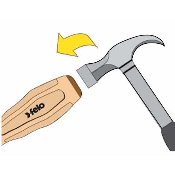 Felo 33720390 #2 x 100mm Wood Handle Phillips Screwdriver