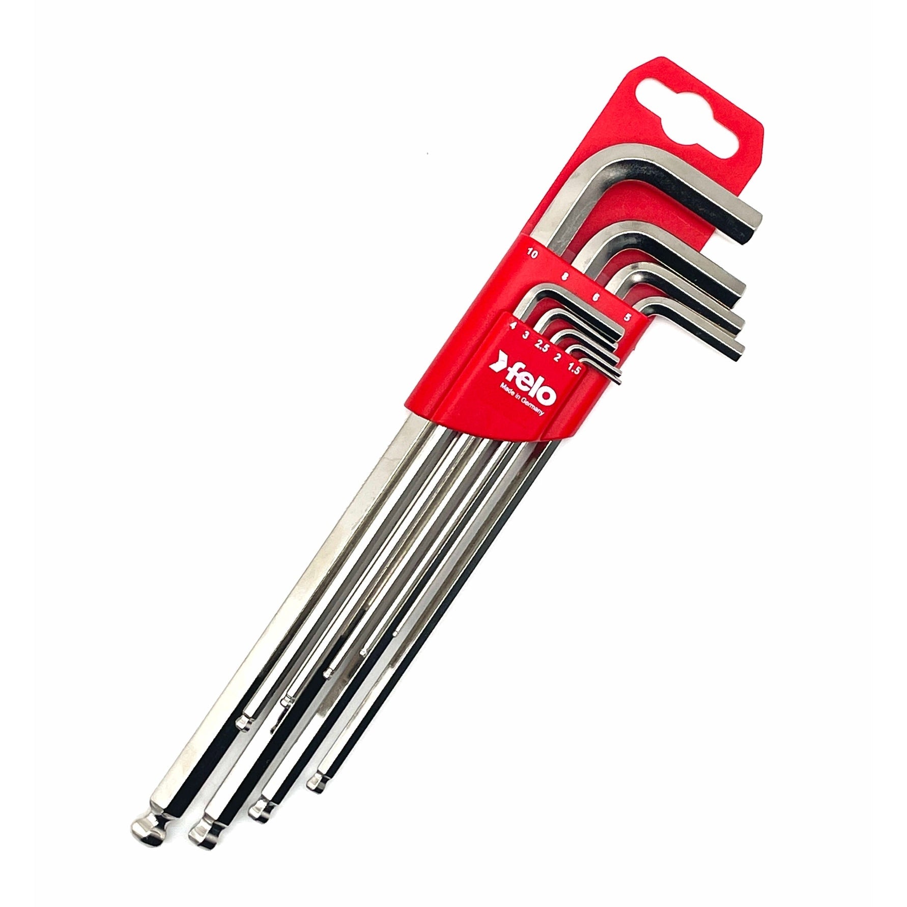 Felo 36500911 Ball End Metric Hex L-Key Set, 1.5 - 10 mm, 9 Pieces-Liger Tools