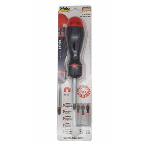 Felo 37420405 Magazine Handle Ratcheting Bitholder, SL/PZ/PH/Torx, 181 mm, 8 Pieces-Liger Tools