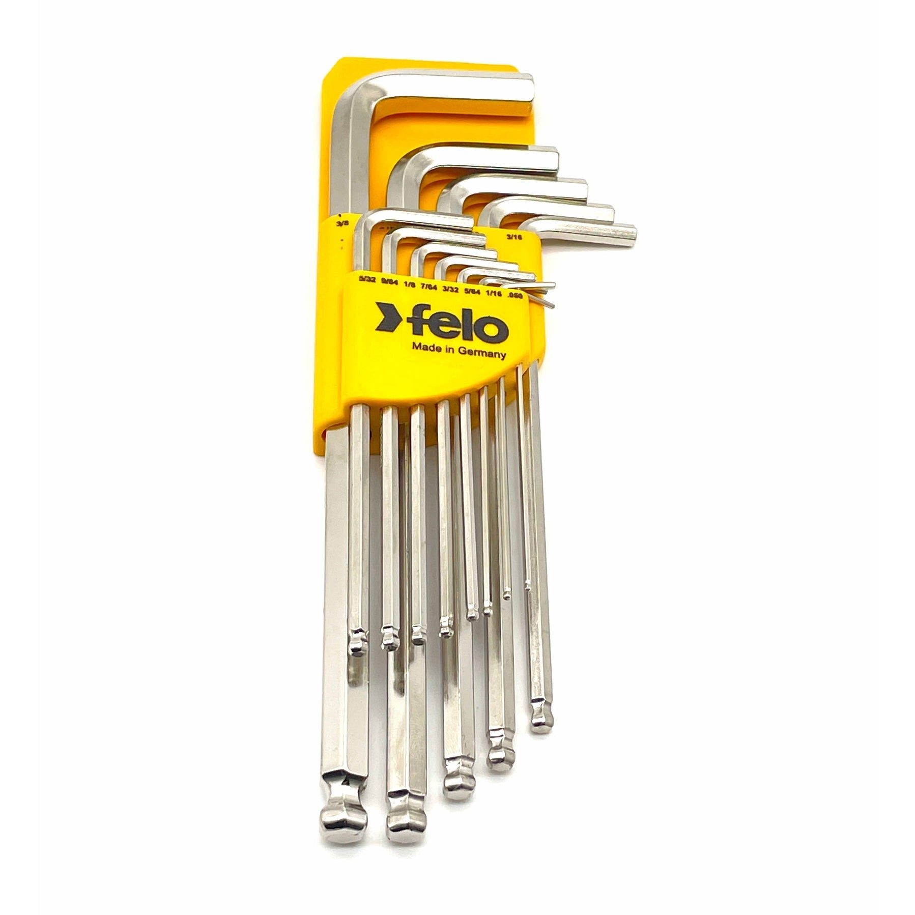 Felo 37513011 Set of inch keys L-shaped hexagonal extended with ball end 13pcs HEX .050"-3/8"