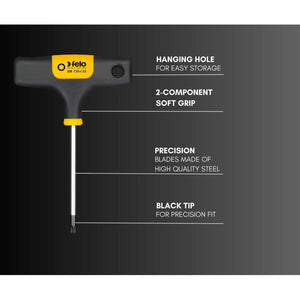 Felo 39763560 T-Handle with 1/4" Square Drive