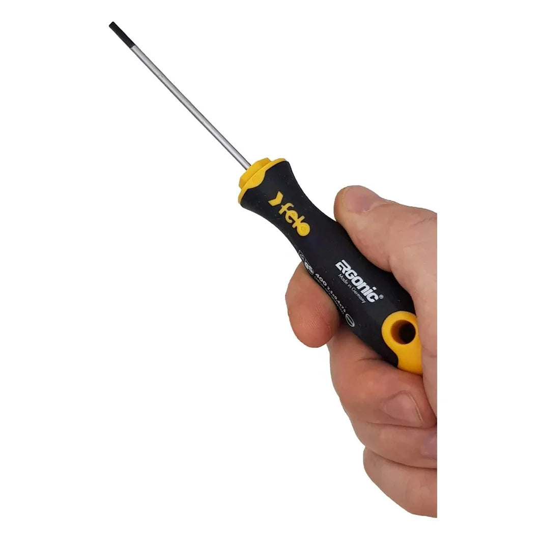 Felo 40002210 Ergonomic Slotted Flat Head Screwdriver 2.5x0.4x75