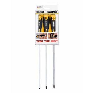 Felo 40093114 Set of extended screwdrivers SL/PZ/PH, 3 pcs