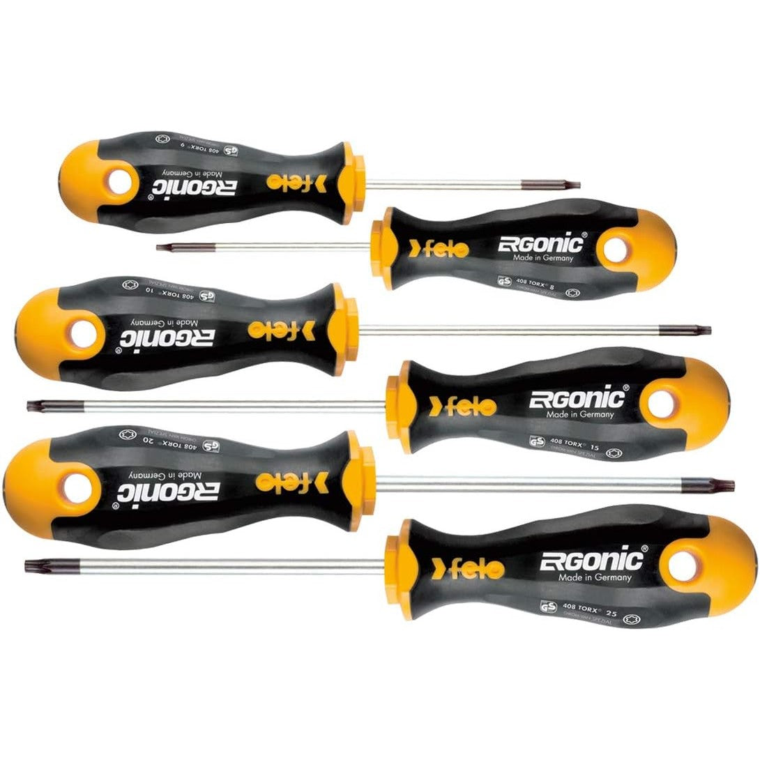 Felo 40896148 6 Piece Torx Screwdriver Set T8-T25
