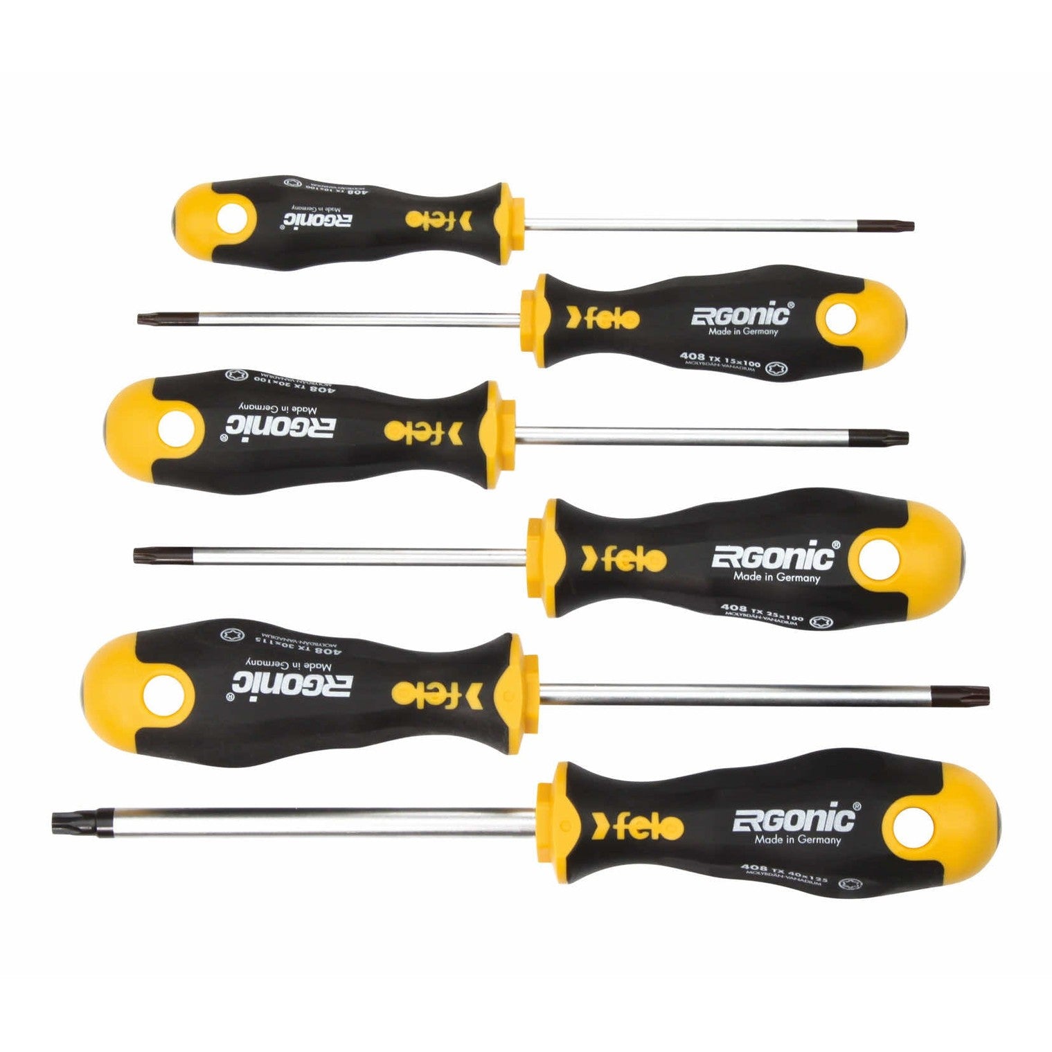 Felo 40896248 Torx TX Ergonic Screwdriver Set, 6 pcs