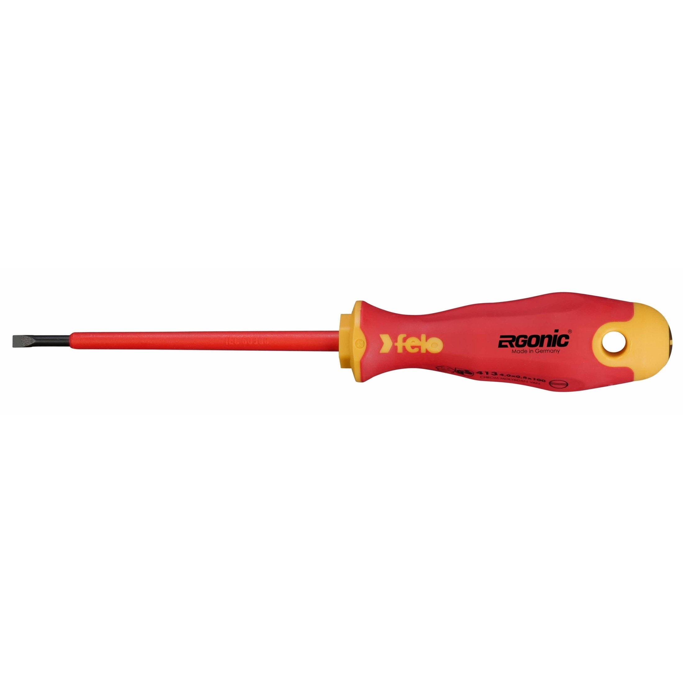 Felo 41304090 Ergonic Insulated 4 x 100mm Slotted Screwdriver