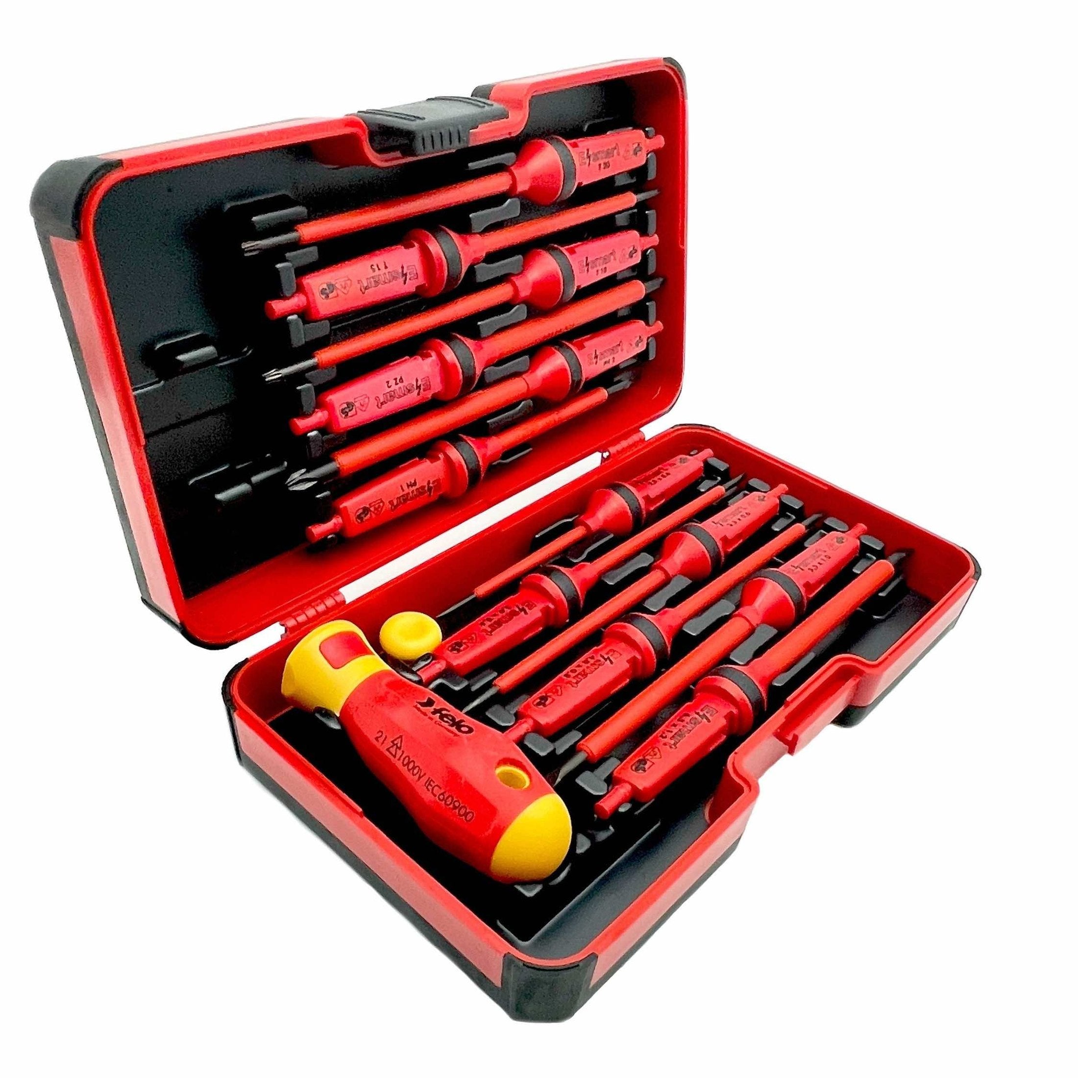 Felo 41397508 VDE Insulated Ergonic + E-Smart Tool Set in XL-Box, 75 Pieces-Liger Tools