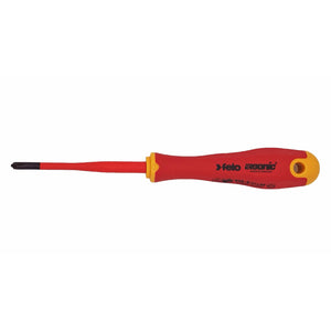 Felo 41619290 E-slim Insulated #1 x 80mm Slotted/Phillips Screwdriver-Liger Tools