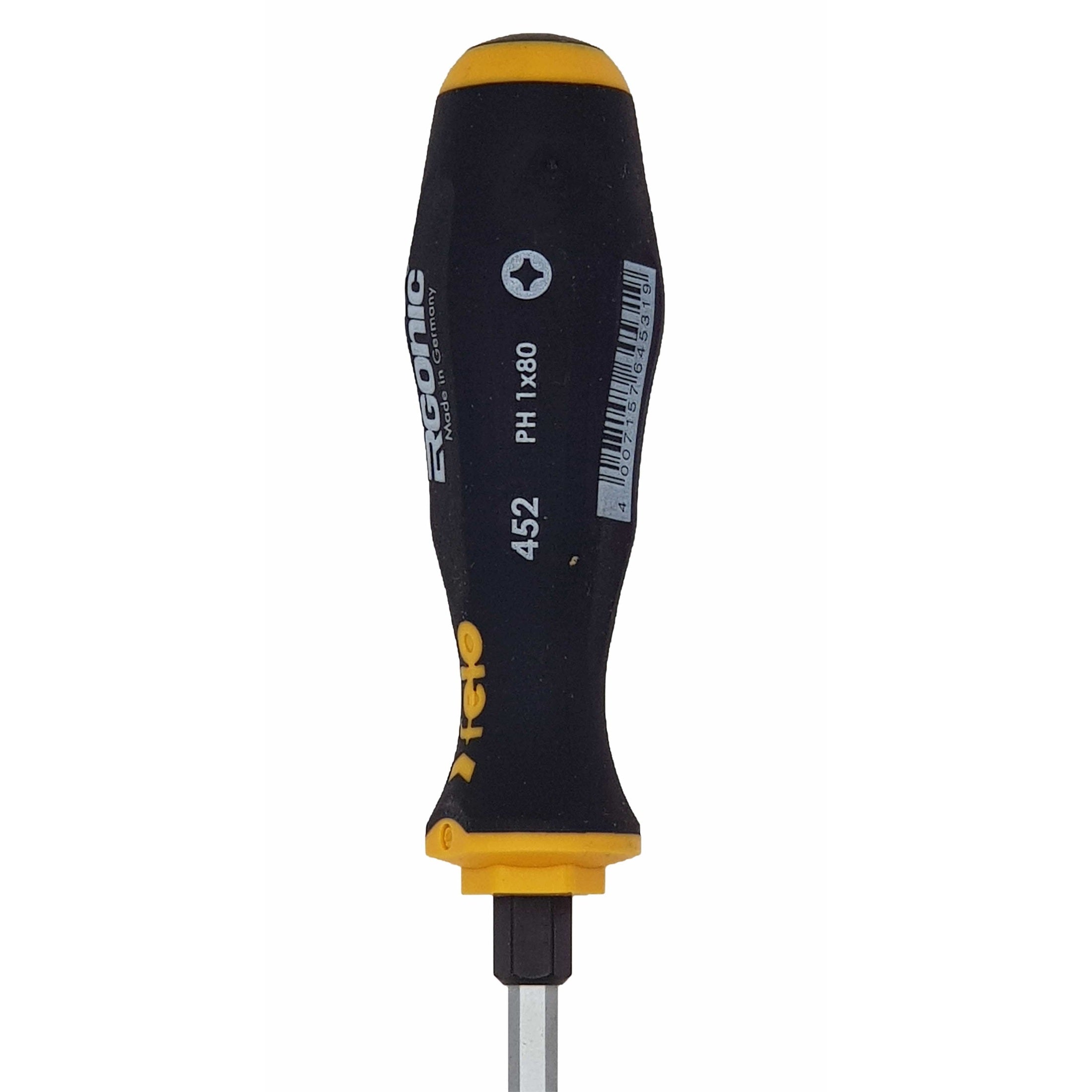 Felo 45210240 Ergonic #1 x 80mm Phillips Screwdriver - Hex Bolster and Striking Cap