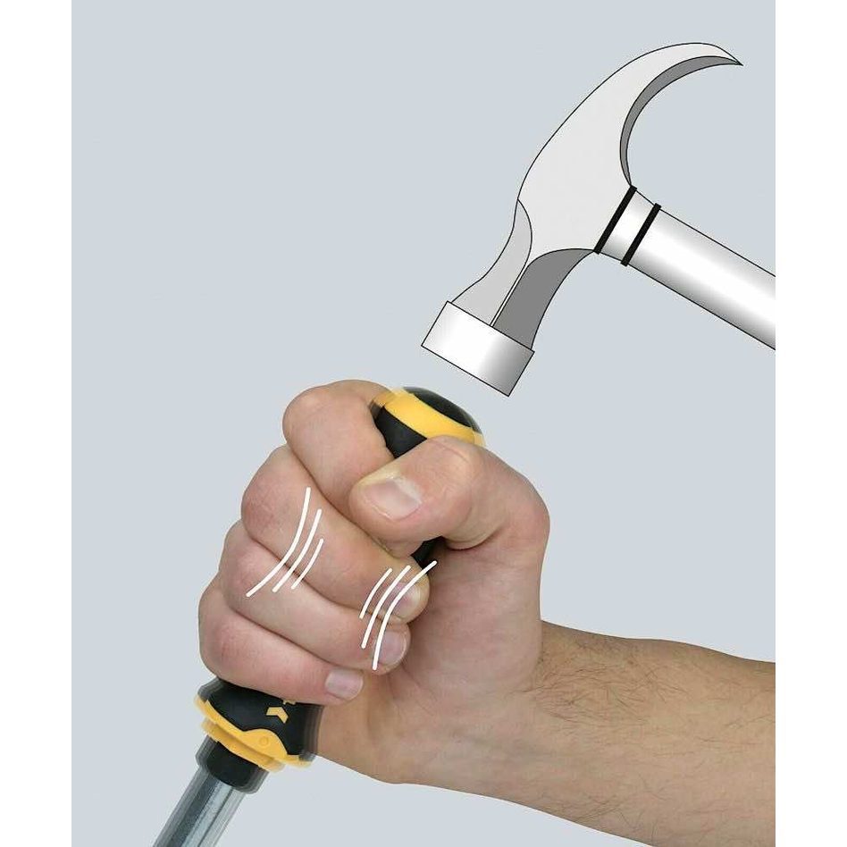Felo 45210240 Ergonic #1 x 80mm Phillips Screwdriver - Hex Bolster and Striking Cap