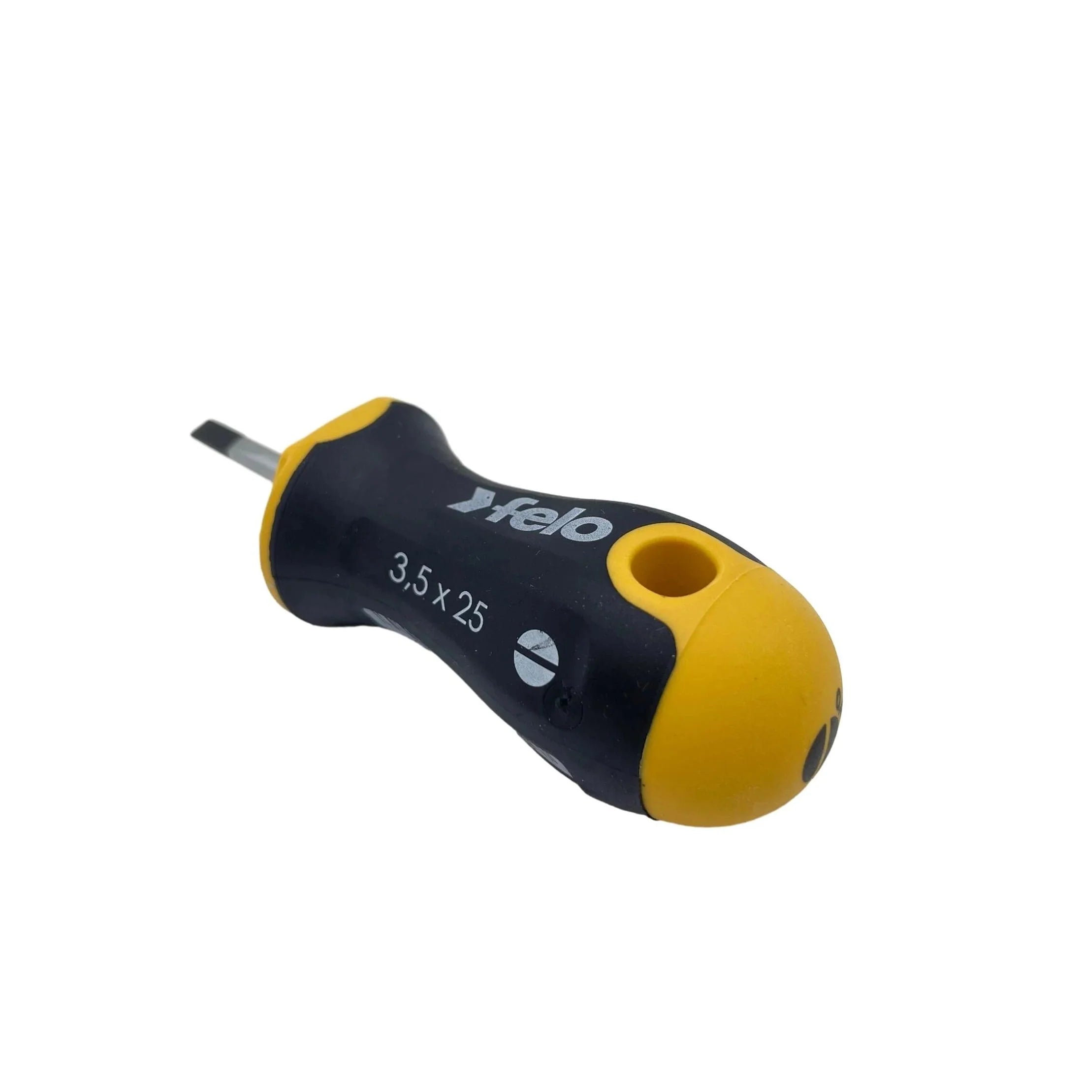 Felo 46003510 Stubby Short Screwdriver 3.5x25, 86 mm