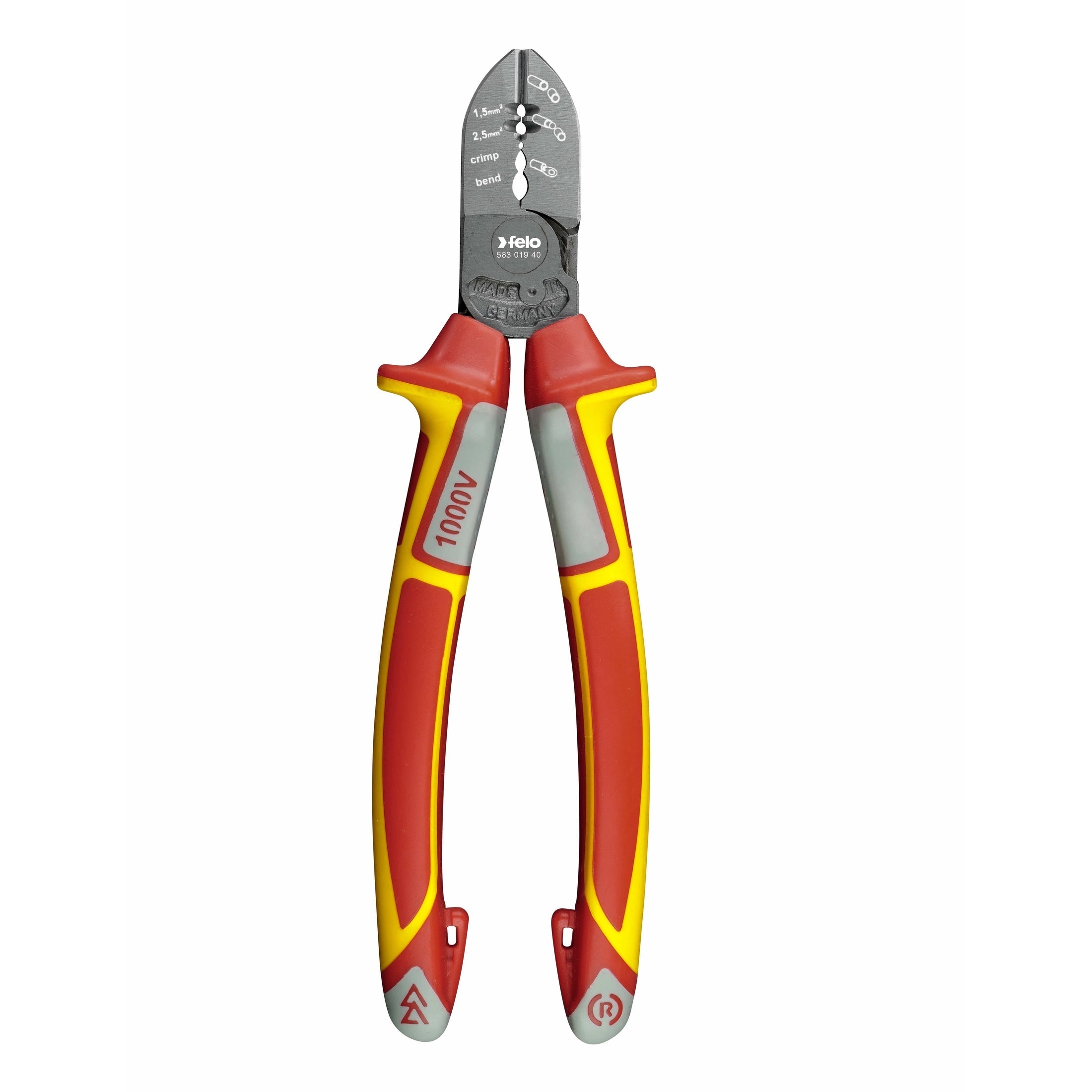Felo 58301940 VDE Insulated Electrician's Side Cutters, 190 mm