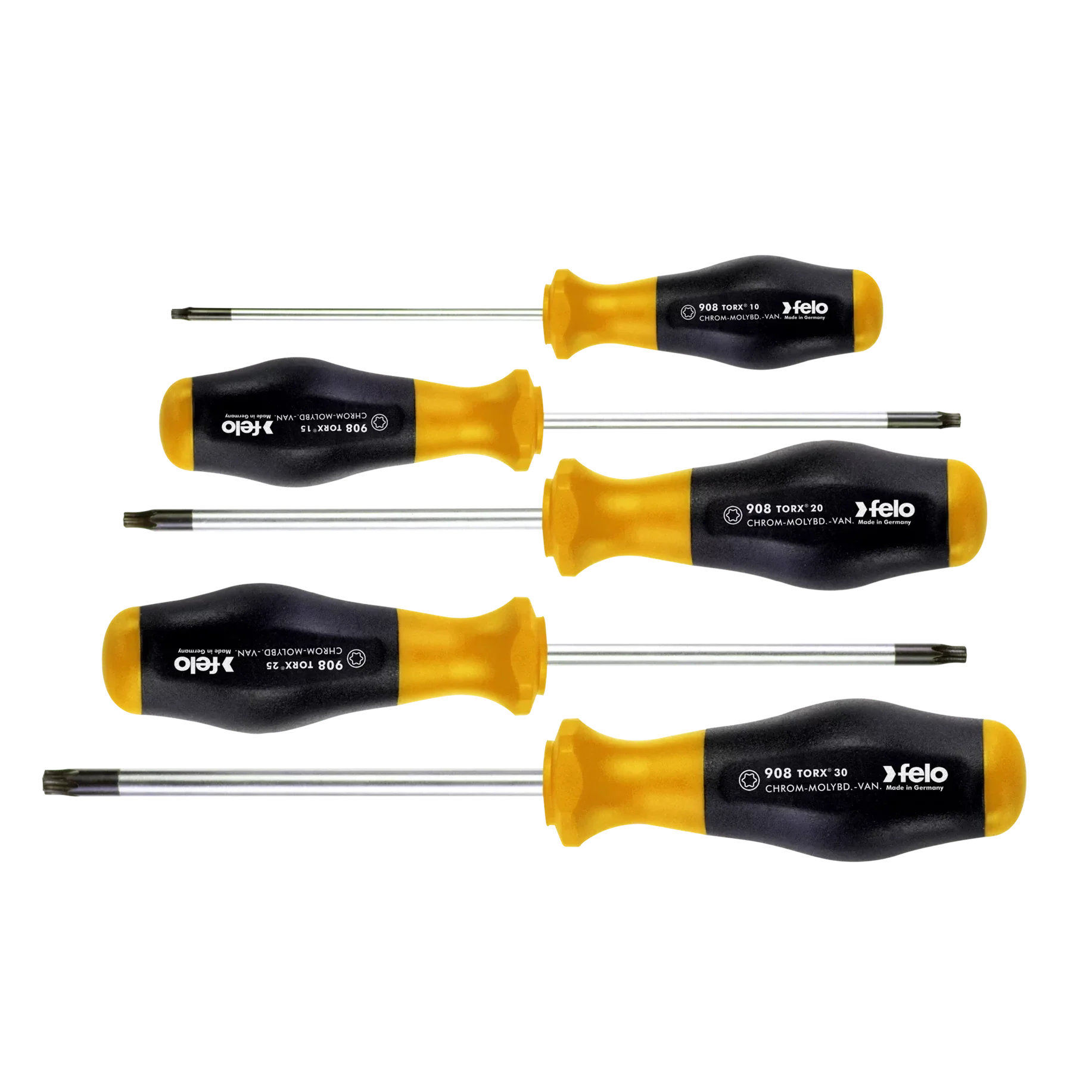 Felo 90895148 TORX Tx Screwdriver Set, 5 pcs