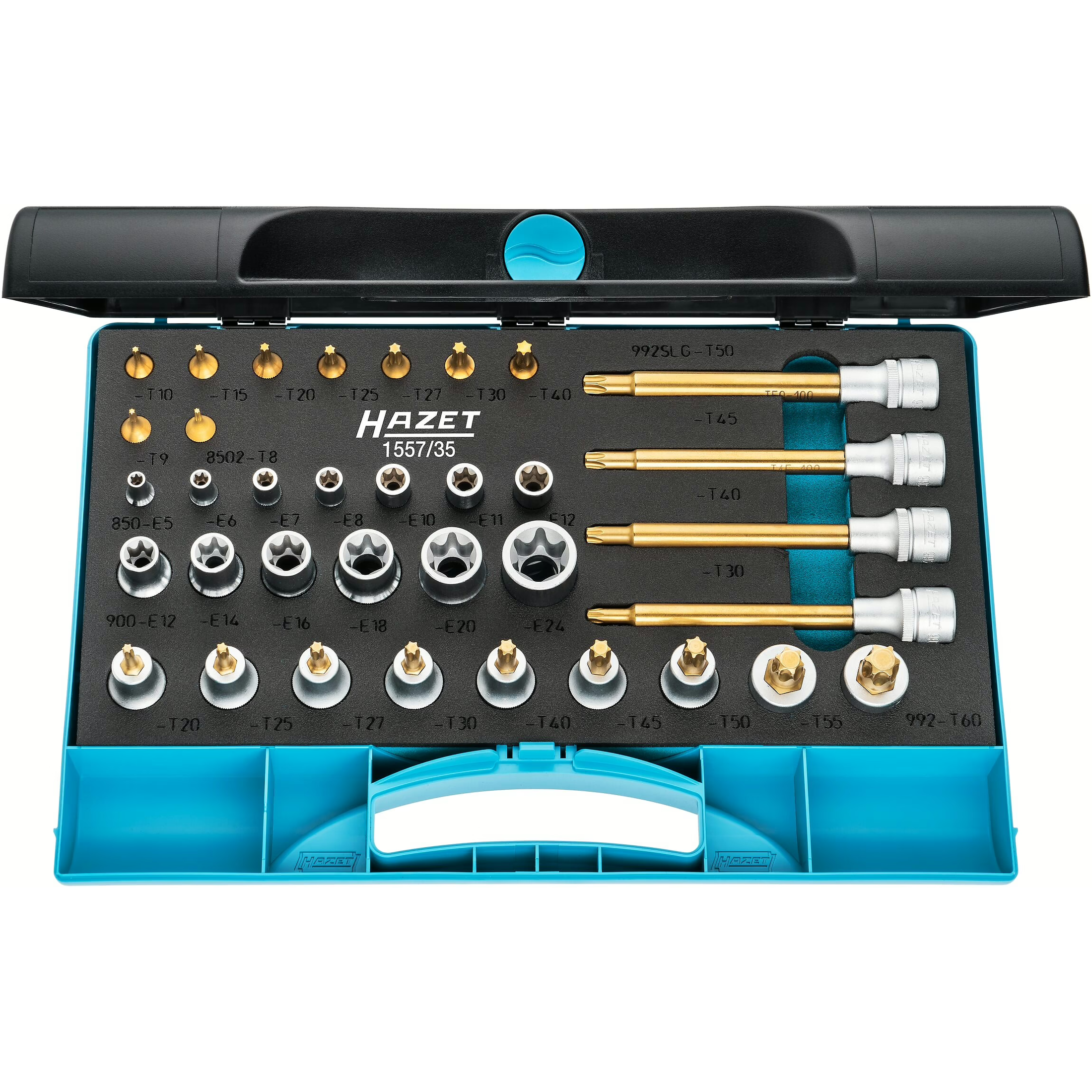 Hazet 1557/35 - 1/4" External Torx Tool Set, 35 Pieces