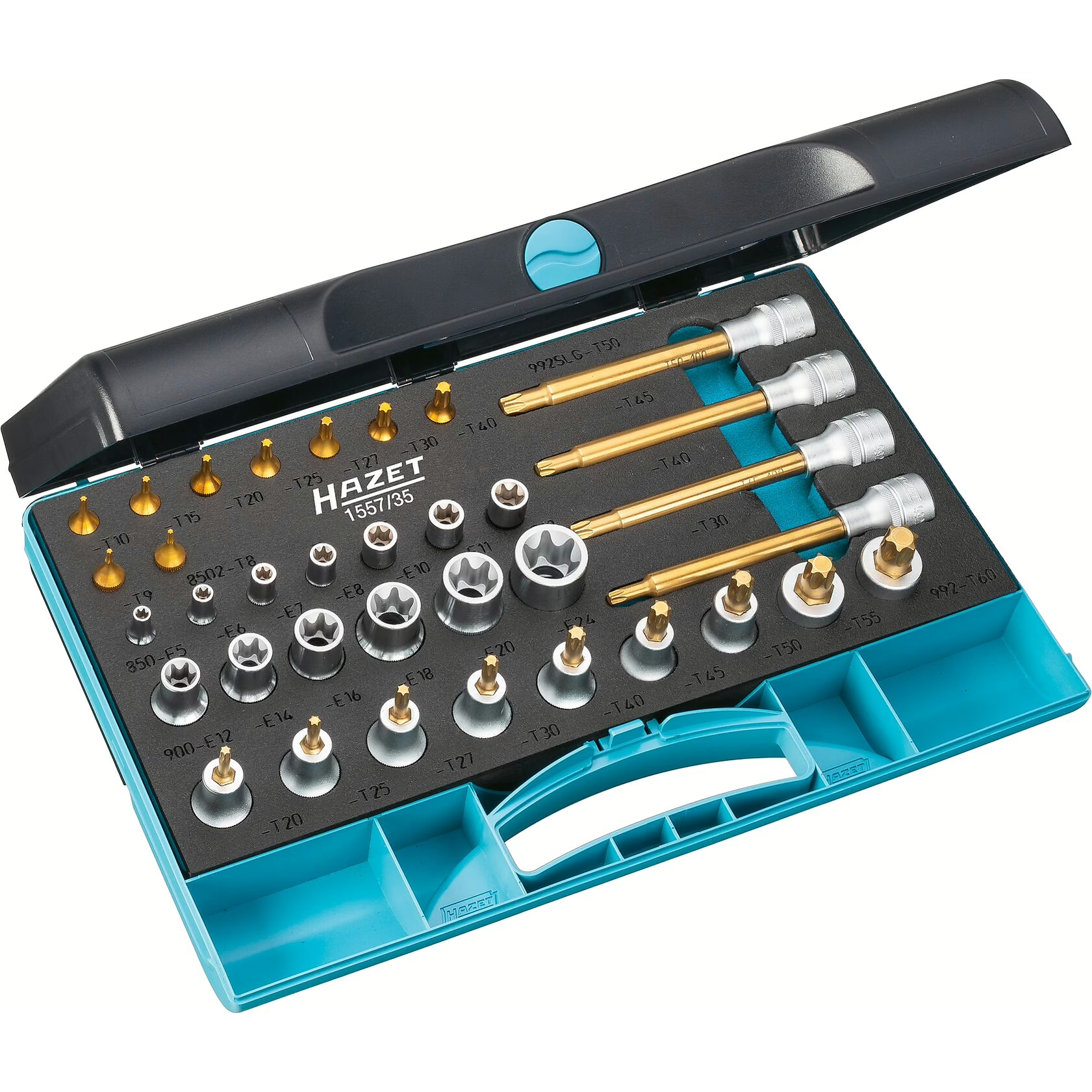 Hazet 1557/35 - 1/4" External Torx Tool Set, 35 Pieces