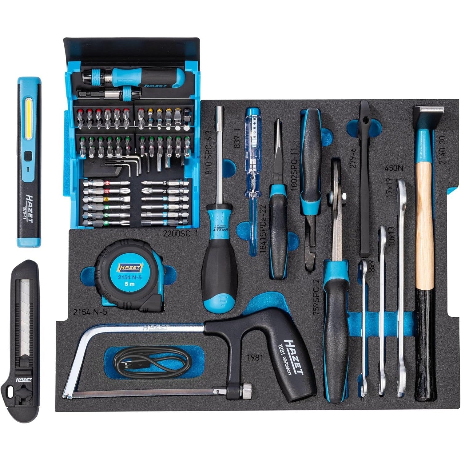 Hazet 190L-136/83 Tool Set in L-Box, 83 Pieces