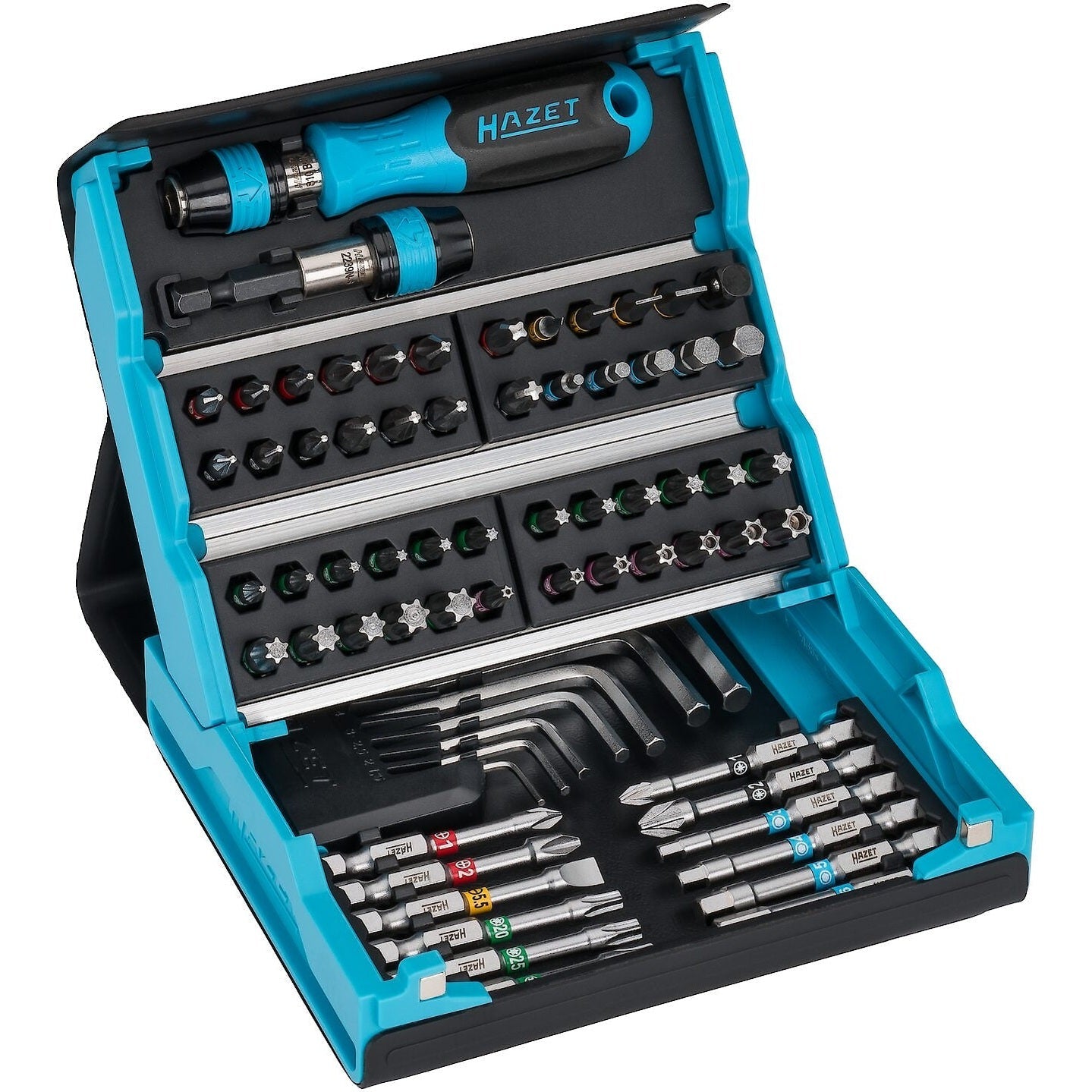 Hazet 2200SC-1 SmartCase Bit Set with Handle, 69 Pieces