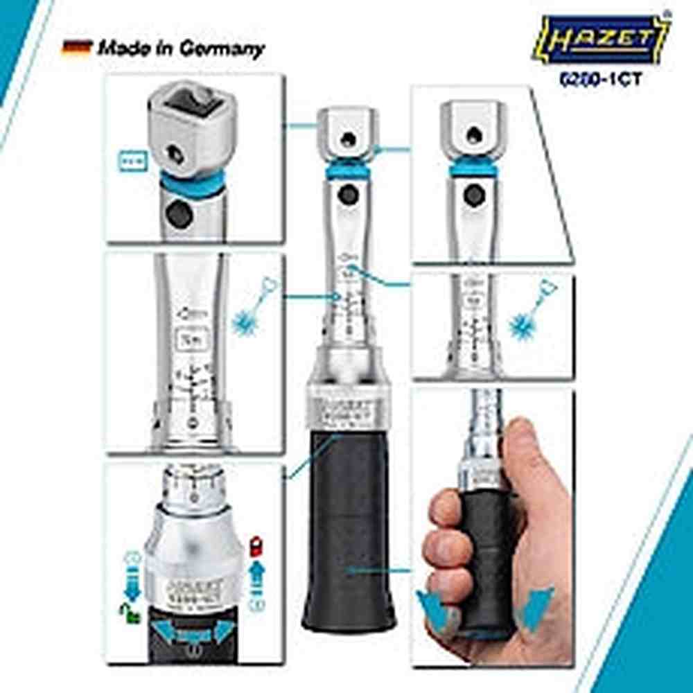 Hazet 6280-1CT Torque Wrench 9x12, 2-10 Nm-Liger Tools
