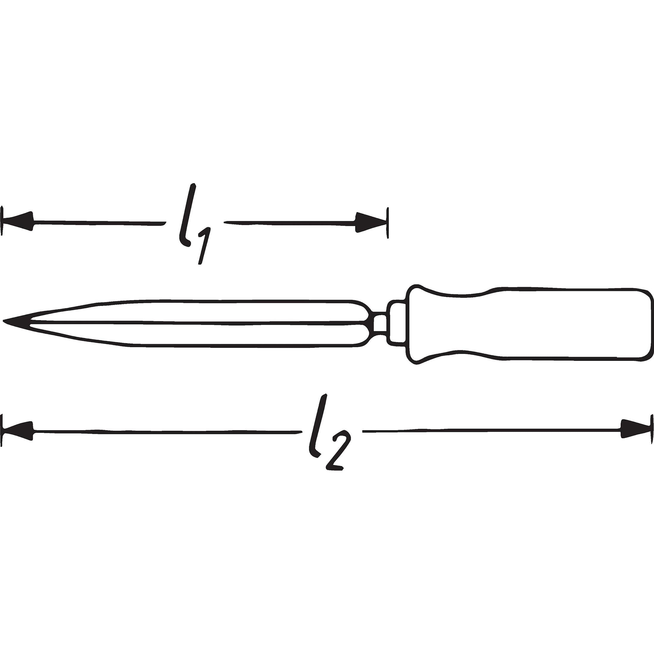 Hazet 821-1 Hollow Three-Square Scraper 150mm