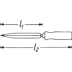 Hazet 821-2 Hollow Three-Square Scraper 200mm
