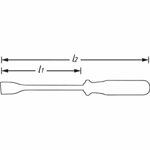 Hazet 824 Blunt Scraper, Flat Profile Long Blade