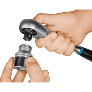 Hazet 863HPS - 1⁄4″ HiPer Fine-Tooth Reversible Ratchet with Safety Locking