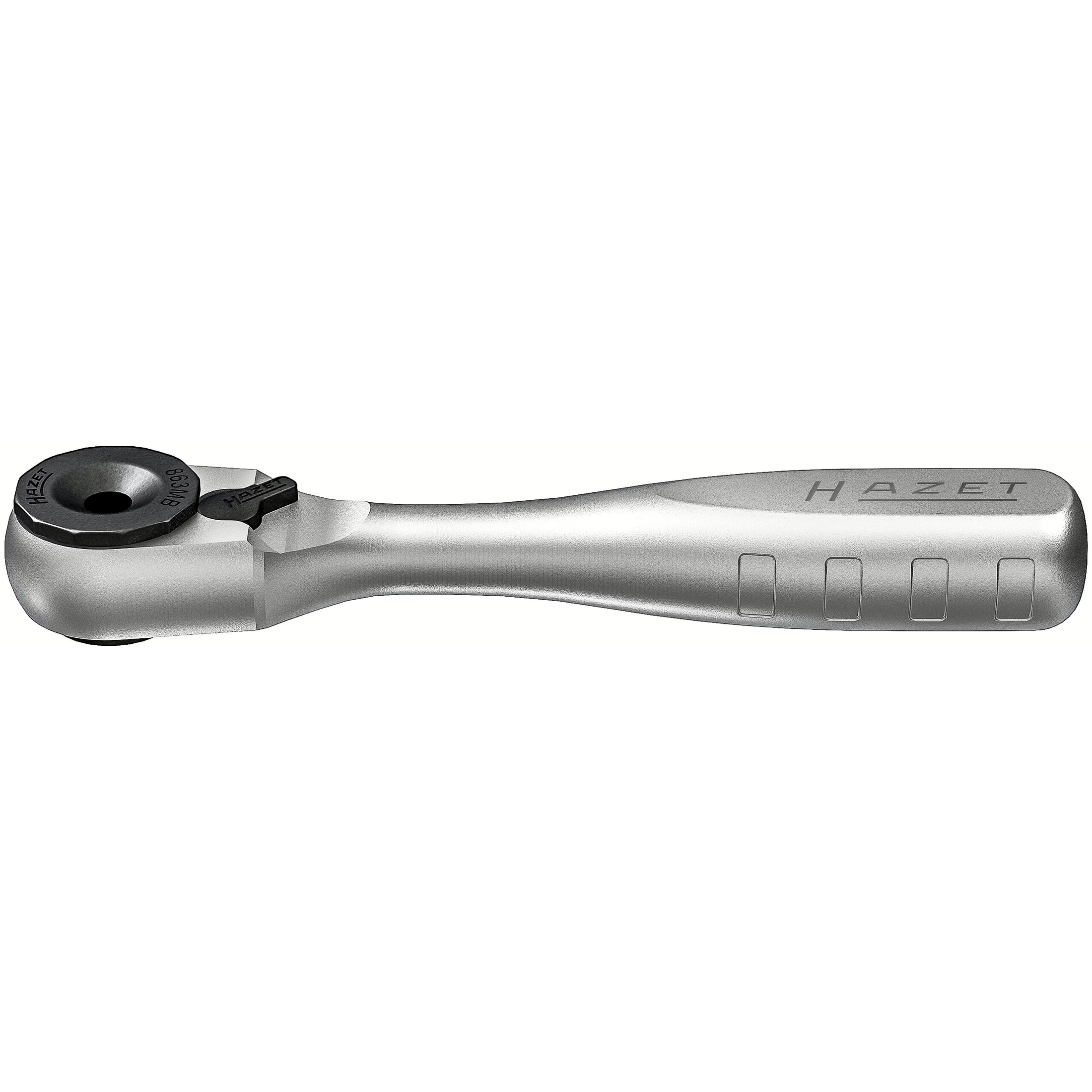 Hazet 863MB - 1⁄4″ Reversible Ratchet, Solid Steel