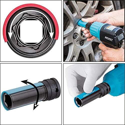 Hazet 903SLG-19 Impact socket 6-point 19mm x 1/2" Lug Nut Impact Socket with Plastic Sleeve
