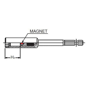Koken 115G.150-13 - 1/4" Hex Drive Slide Magnet 6-Point Nut Setter, 150mm Length
