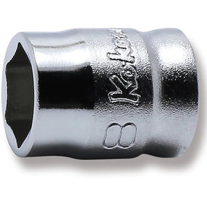 Koken 2400MZ-8 - 1/4 Sq. Drive 6 point chrome Metric Socket Z-Series