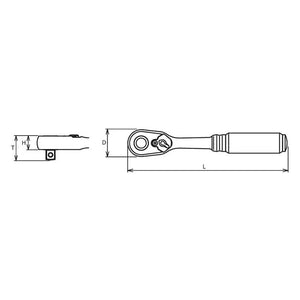 Koken 2725ZB-3/8 - 3/8" Sq Drive Quick Release Ratchet, Z-series
